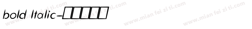 bold ltalic字体转换